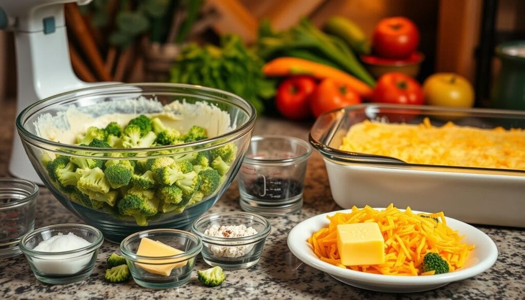 broccoli cheese casserole preparation