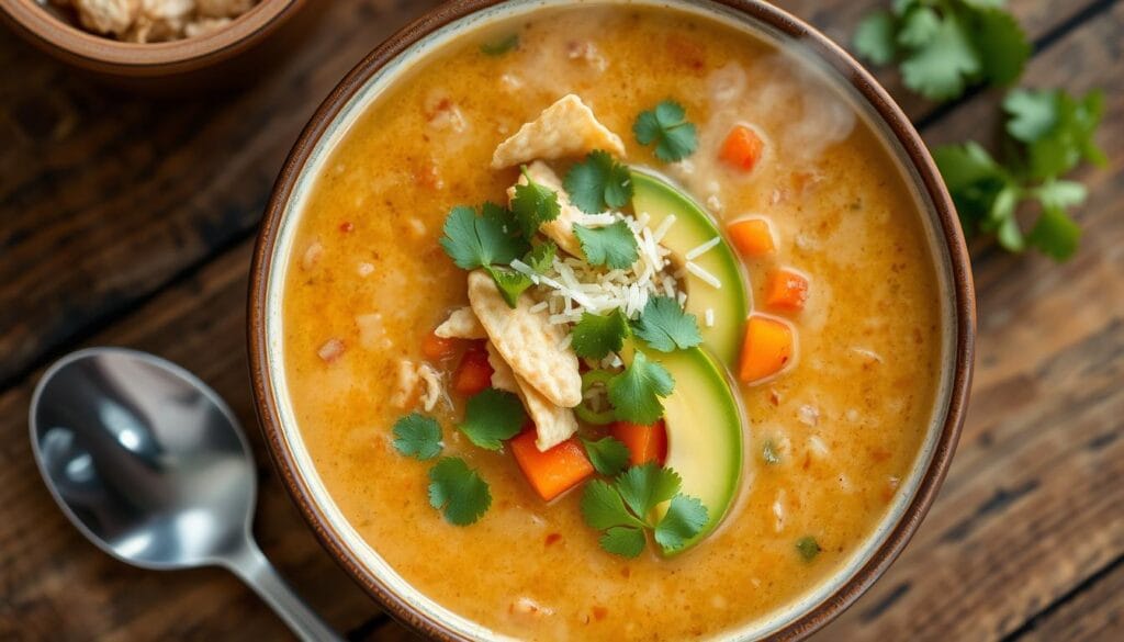 creamy chicken tortilla soup