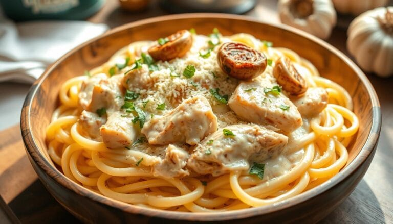 garlic parmesan chicken pasta