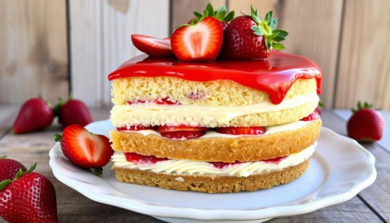 strawberry cheesecake cake